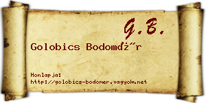 Golobics Bodomér névjegykártya